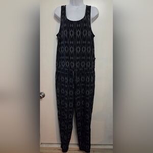 Athleta Stylish Navy and Gray Jumpsuit Size 14
